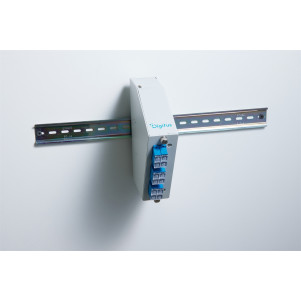 DIGITUS Distributore di giunzioni su guida DIN per fibre ottiche, angolare, 6 SC SX/LC DX, grigio