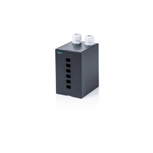 DIGITUS Distributore per guida DIN a fibre ottiche, 6 porte, SC SX/LC DX, nero