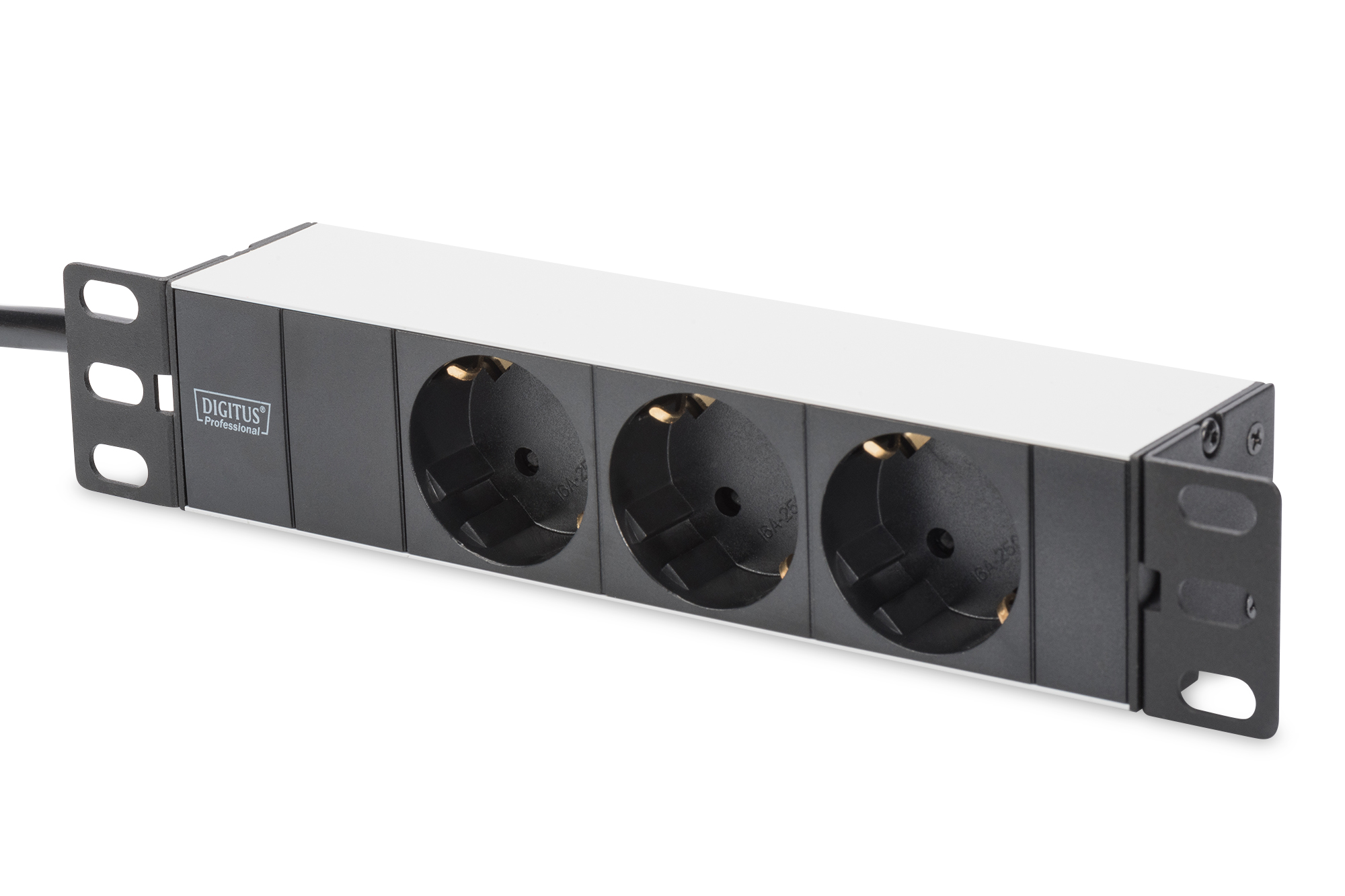 ARMADIO RACK 5 UNITA' 10" CON 1 RIPIANO, MULTIPRESA 3 PRESE, SWITCH DI RETE 8 PORTE GIGABIT, PANNELLO PATCH 8 PORTE CAT 6 GRIGIO DIGITUS