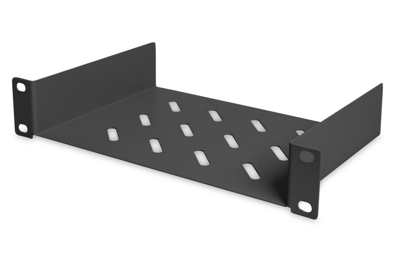 RIPIANO PER ARMADIO RACK 10" 1 UNITA' PROFONDO 200 MM COLORE NERO DIGITUS
