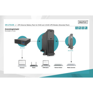 DIGITUS SET DI BATTERIE PER UPS PER DN170106 E DN170107 da 6kVA e 10kVA