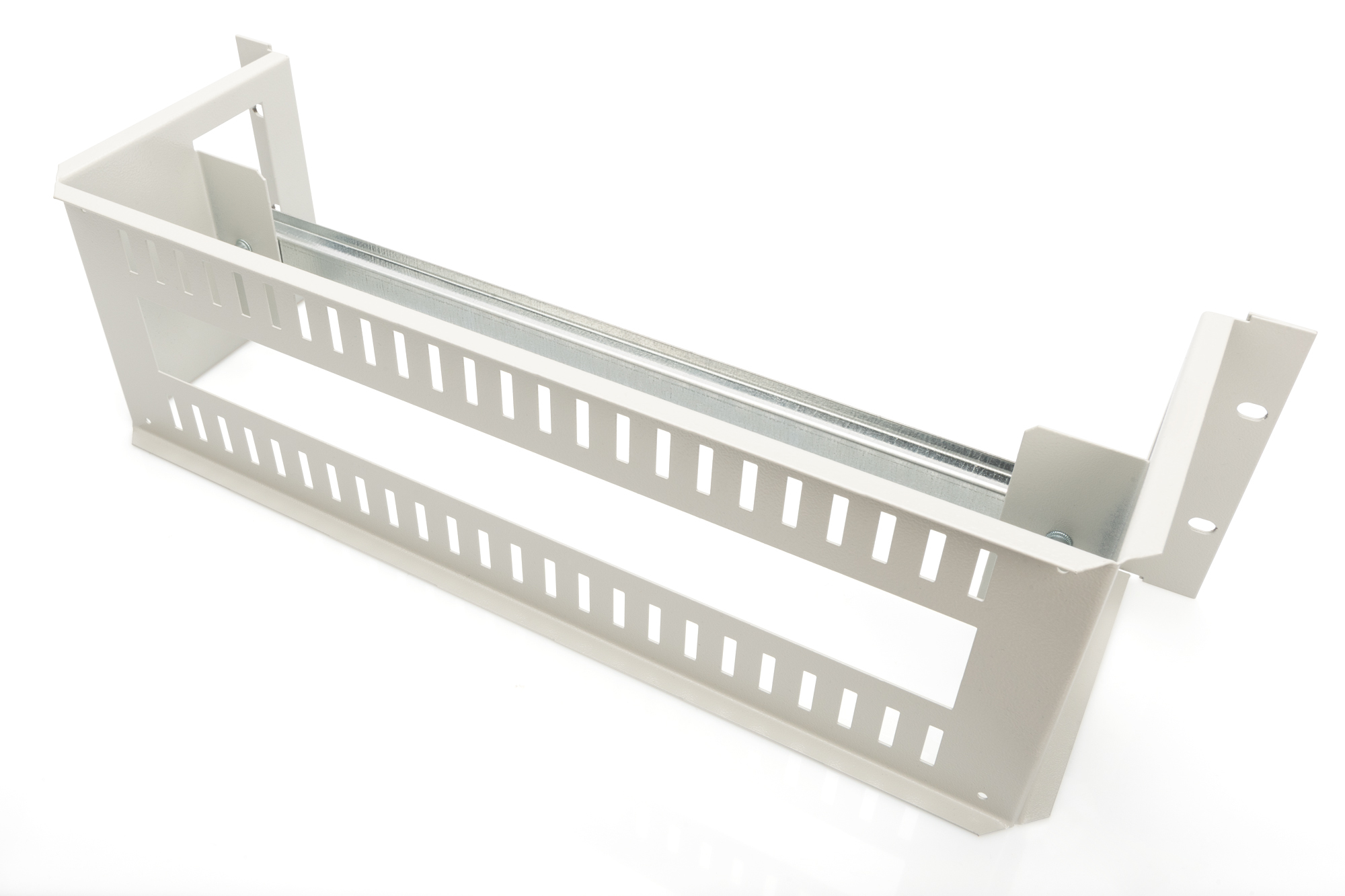 Supporto guida DIN 3U, 135x480x150 mm incl. din rail (35x390 mm), grey (RAL 7035)