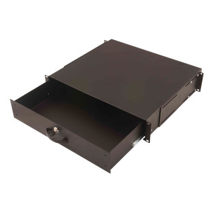 DIGITUS  Ripiano per documenti 2U con maniglia 88x481x400 mm, colore nero (RAL 9005)