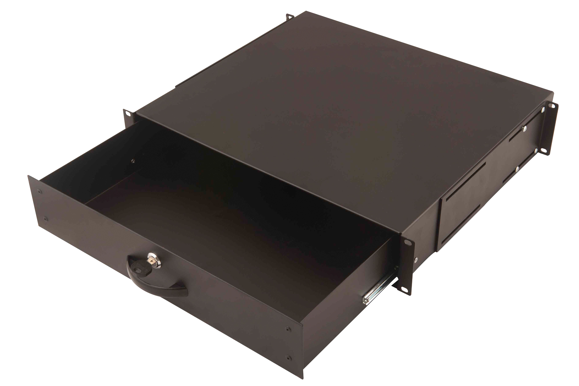 DIGITUS  Ripiano per documenti 2U con maniglia 88x481x400 mm, colore nero (RAL 9005)