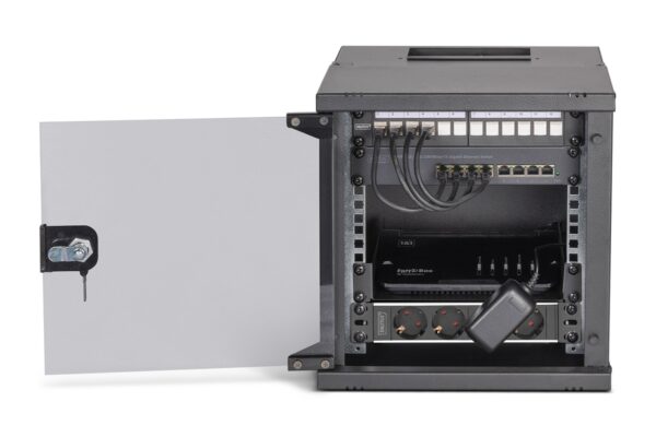 ARMADIO RACK DI RETE DIGITUS 10" CON ACCESSORI  - 6U, 315 x 300 mm (L x P)