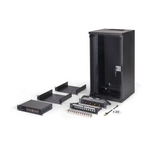 ARMADIO RACK DI RETE DIGITUS 10" CON ACCESSORI  - 12U, 315 x 300 mm (L x P)
