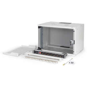 ARMADIO RACK DI RETE DIGITUS 19" CON ACCESSORI - 7U, 540 x 400 mm (L x P)
