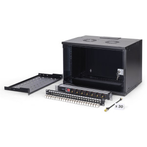 ARMADIO RACK DI RETE DIGITUS 19" CON ACCESSORI - 7U, 540 x 400 mm (L x P)
