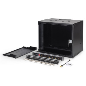 ARMADIO RACK DI RETE DIGITUS 19" CON ACCESSORI - 9U, 540 x 400 mm (L x P)
