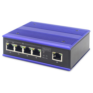 SWITCH INDUSTRIALE 4 PORTE 10/100 POE + 1 PORTA UPLINK DIGITUS