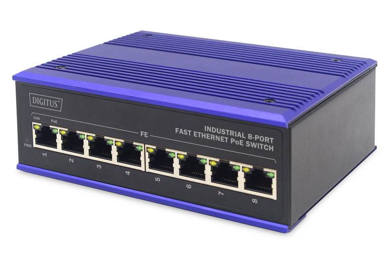 SWITCH INDUSTRIALE 8 PORTE 10/100 POE DIGITUS