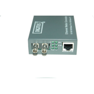 CONVERTITORE 10/100/1000 GIGABIT MEDIA CONVERTER RJ45 - FIBRA OTTICA ST 1000Base-SX,
