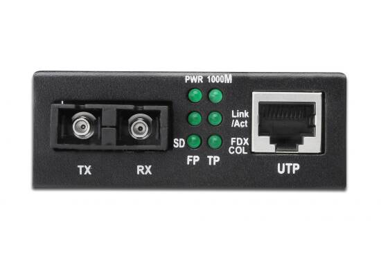 CONVERTITORE 10/100/1000 GIGABIT MEDIA CONVERTER RJ45 - FIBRA OTTICA SC 1000Base-LX