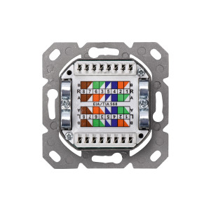 PRESA A MURO AD INCASSO RJ45 CAT. 6 PER RETI