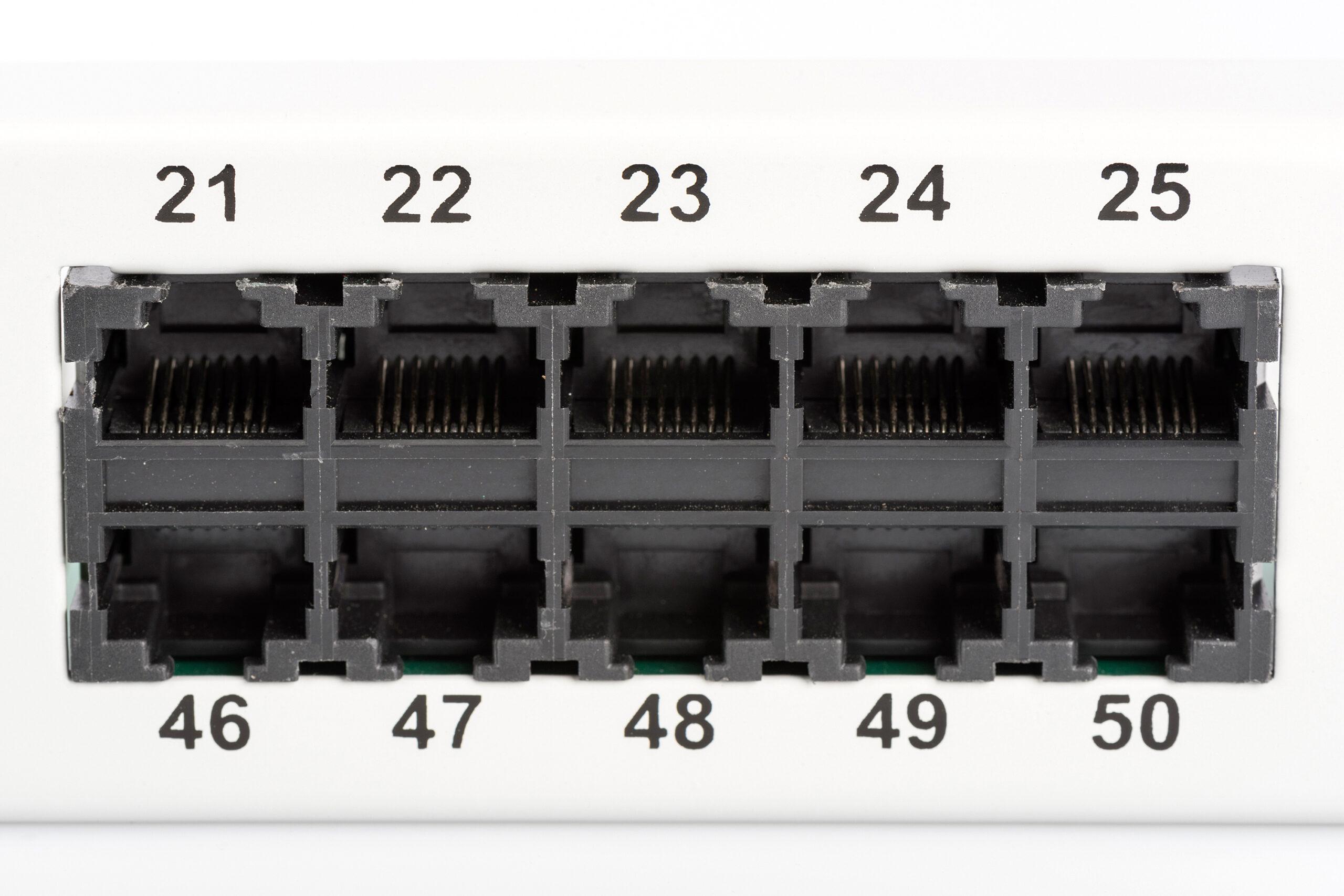 PANNELLO PATCH PER ISDN 19" CATEGORIA 3 - 50 PORTE 8 POLI GRIGIO