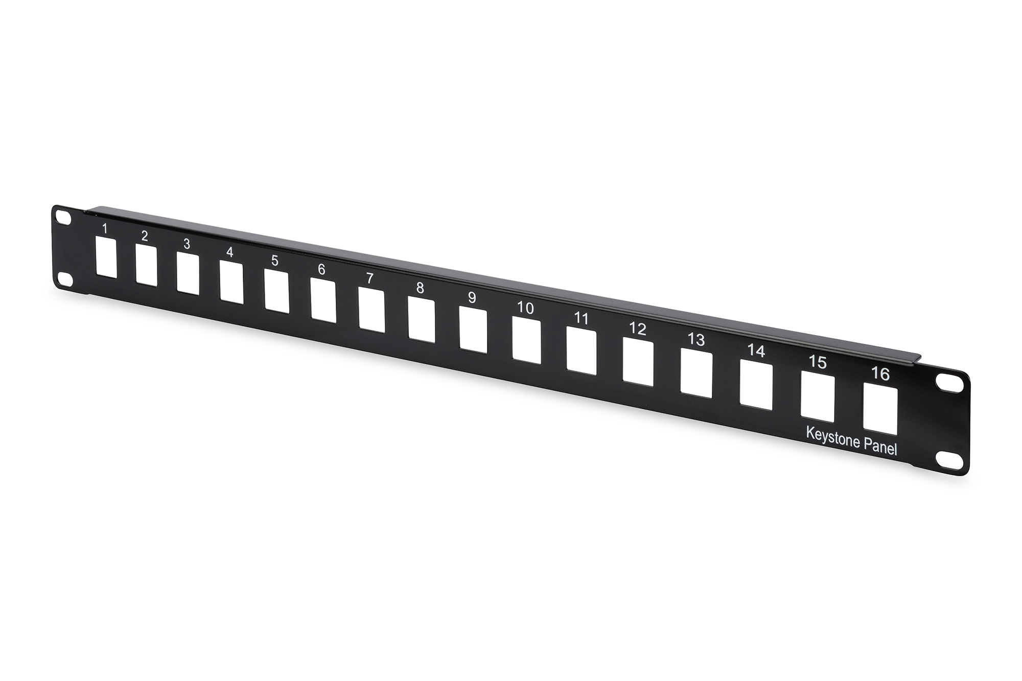PANNELLO PATCH 19" MODULARE 16 PORTE 1 UNITA' COLORE NERO (SENZA MODULI)