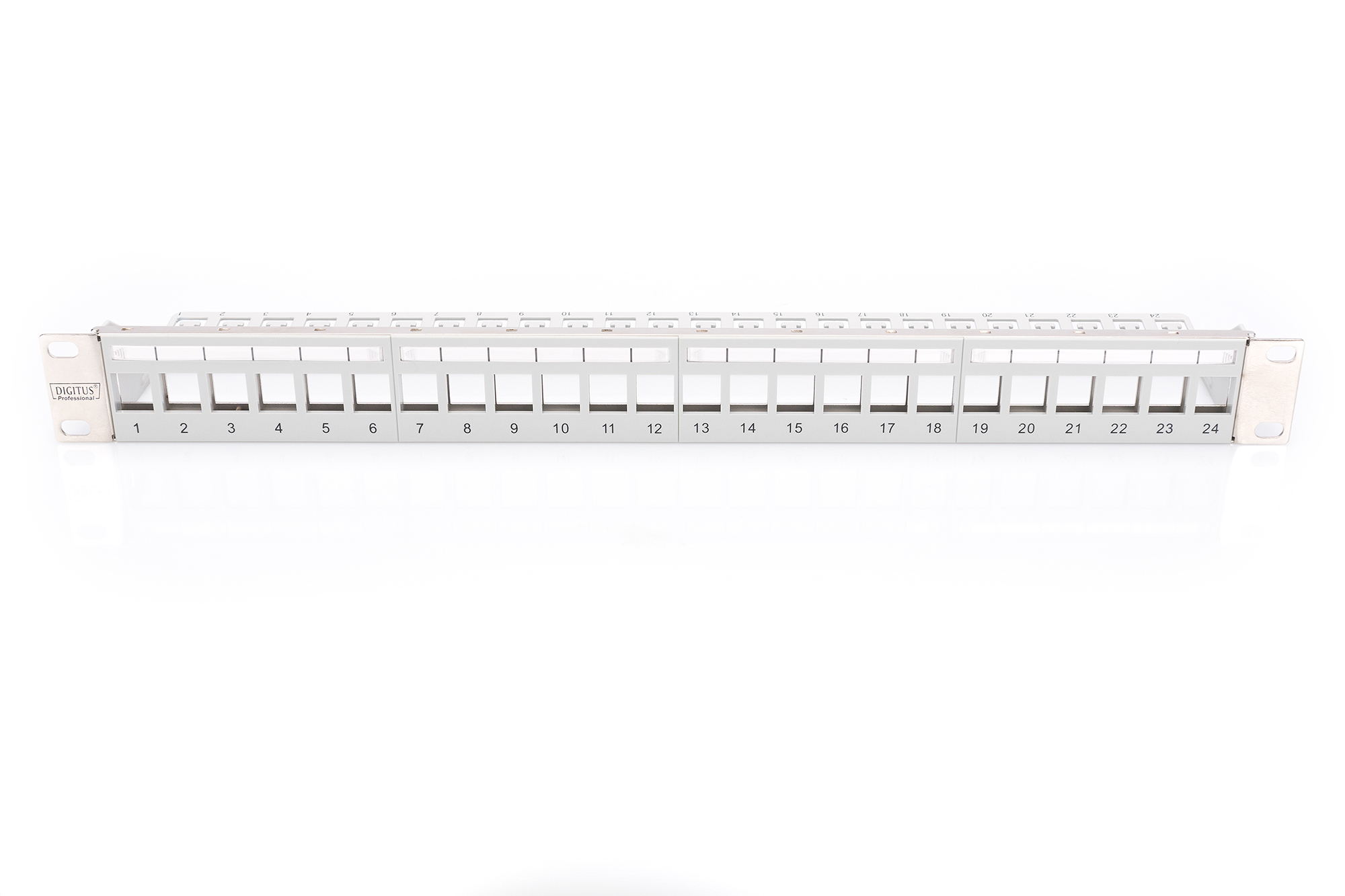 PANNELLO PATCH 19" PER JACK KEYSTONE 1U SCARICO DIGITUS 24 PORTE