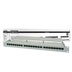 PANNELLO PATCH 19" SCHERMATO 24 PORTE 8 POLI RJ45 PER RETI CATEGORIA 5E - 1 UNITA'