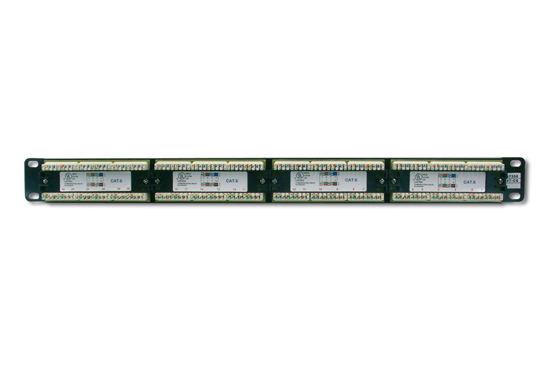 PANNELLO PATCH 19" NON SCHERMATO UTP 24 PORTE 8 POLI RJ45 PER RETI CATEGORIA 5E - 1 UNITA'