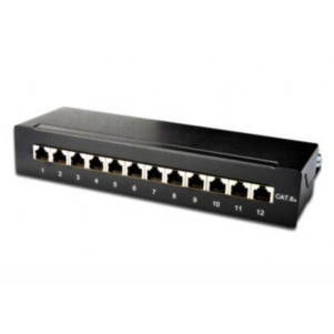 PANNELLO 12 PORTE SCHERMATE DA DESKTOP PER RETI CATEGORIA 6