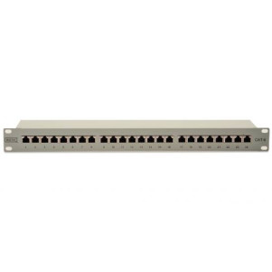PANNELLO PATCH 19" SCHERMATO 24 PORTE 8 POLI RJ45 PER RETI CATEGORIA 6 - 1 UNITA'