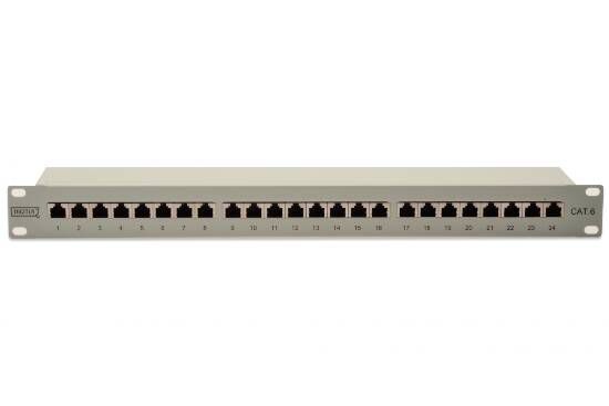 PANNELLO PATCH 19" SCHERMATO 24 PORTE 8 POLI RJ45 PER RETI CATEGORIA 6 - 1 UNITA'