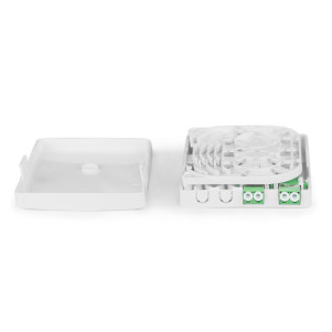 Alloggiamento FTTH con 2 x accoppiamenti LC/APC DX