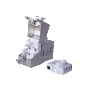 INSERTO JACK SCHERMATO RJ45 CATEGORIA 6A TOOLFREE