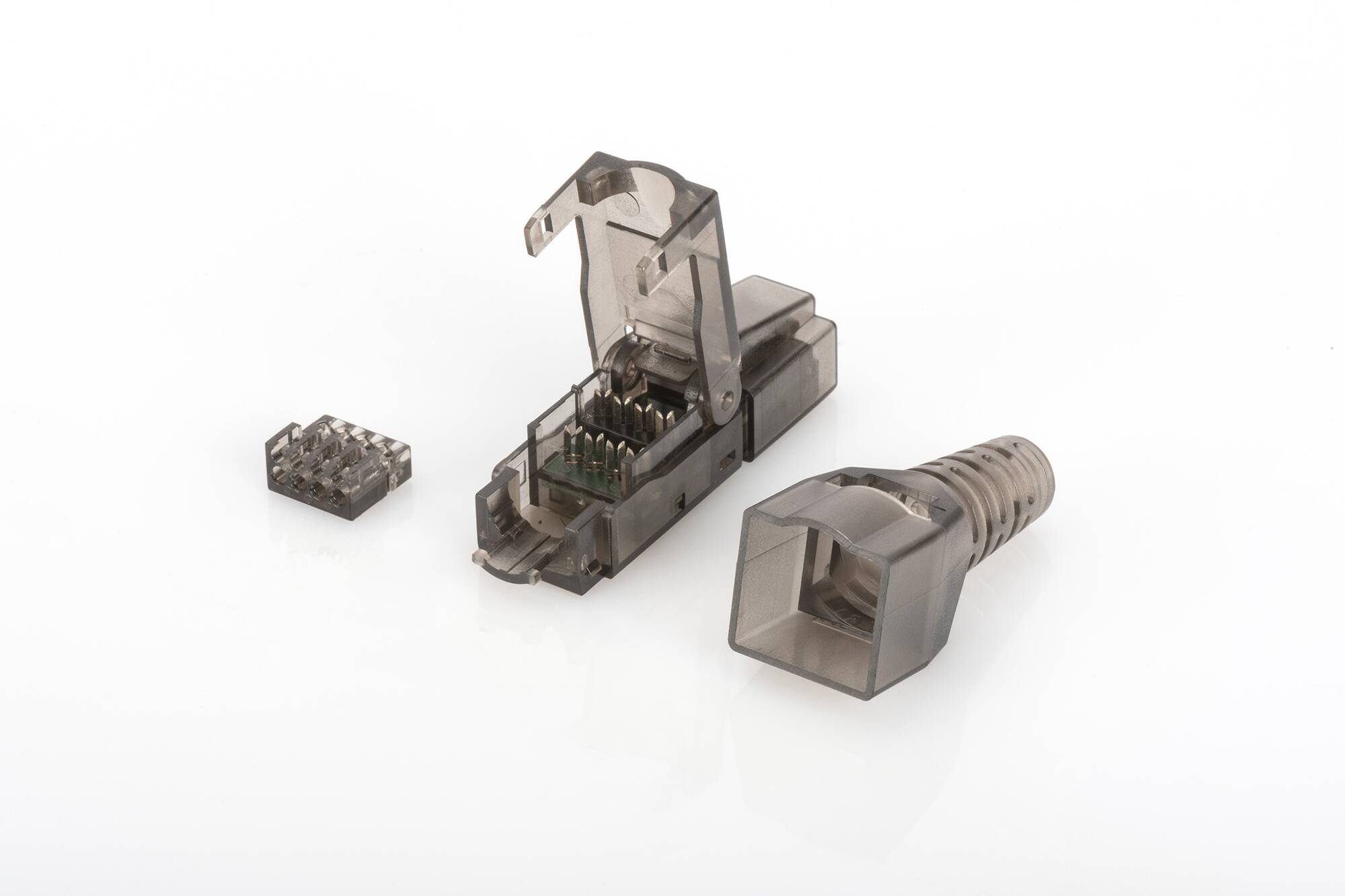 DIGITUS CONNETTORE TOOLESS RJ45 CAT 6A UTP PER CAVO RIGIDO E FLESSIBILE