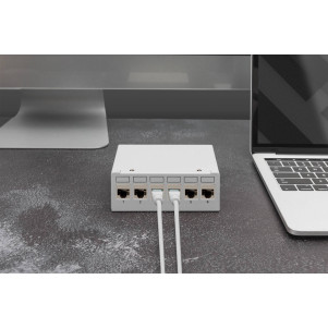 DIGITUS Desktop Modular Blank Patch Panel, schermato 6 porte
