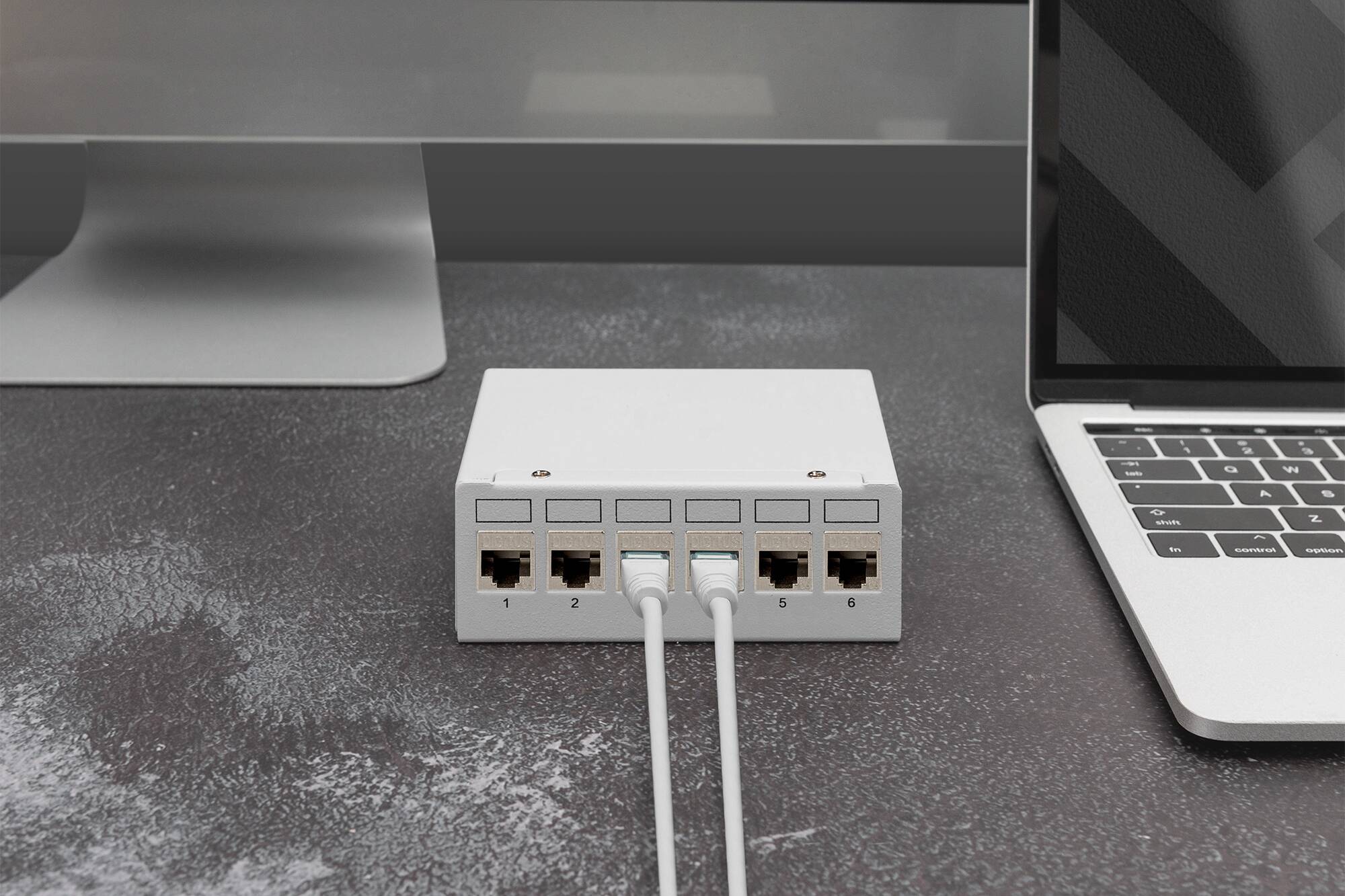 DIGITUS Desktop Modular Blank Patch Panel, schermato 6 porte