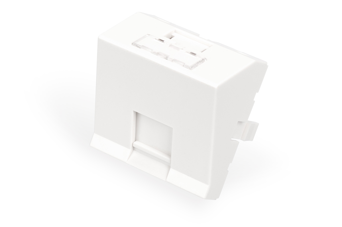 Pannello frontale, 1 porta, 45 x 45 mm, angolato, per telaio DN-93802-5-SH