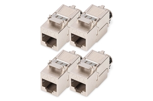 Modulo Keystone CAT 8.I, schermato, attacco di montaggio senza attrezzi - 4 pezzi