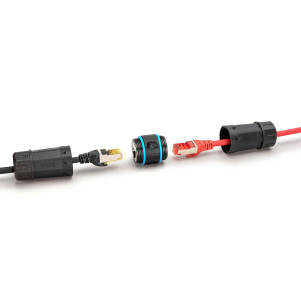 DIGITUS Collegamento esterno CAT 6A, classe di protezione IP68, collegamento da RJ45 a RJ45