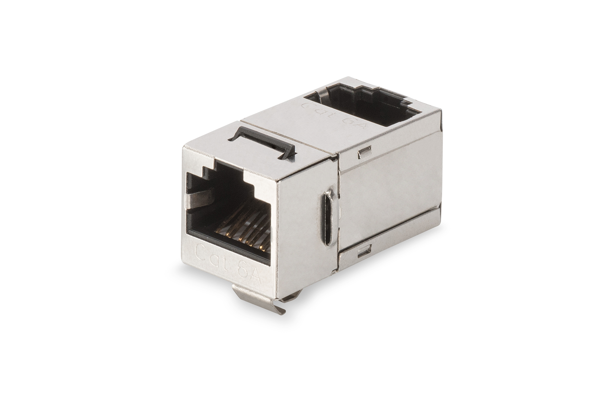 ACCOPPIATORE SCHERMATO RJ45 CAT 6A CLASSE EA ANGOLATO
