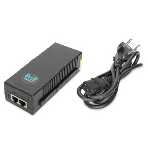 INIETTORE 10 GIGABIT  POE+ ETHERNET 802.3AT PIN DI ALIMENTAZIONE: 3/6(+), 1/2(-), 30W