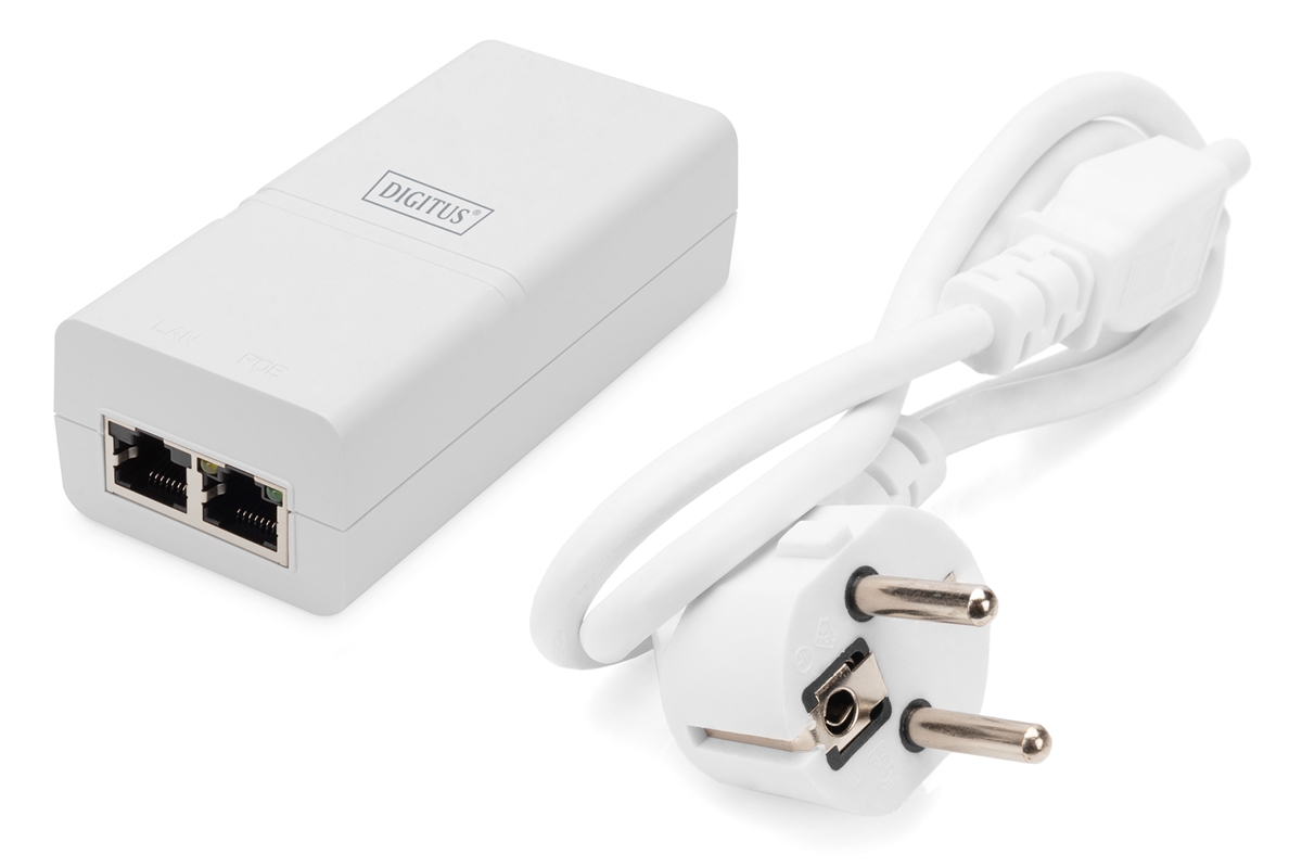 Iniettore Gigabit Ethernet PoE++ 802.3at, 30 W piccolo alloggiamento, bianco