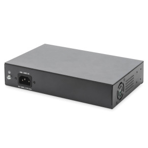 DIGITUS Switch Gigabit 8 porte con 6 x porte PoE, 2 x RJ45, 2 x SFP Uplink, 802.3 af/at/bt