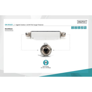 DIGITUS Protezione contro le sovrantensioni 60 W Gigabit PoE