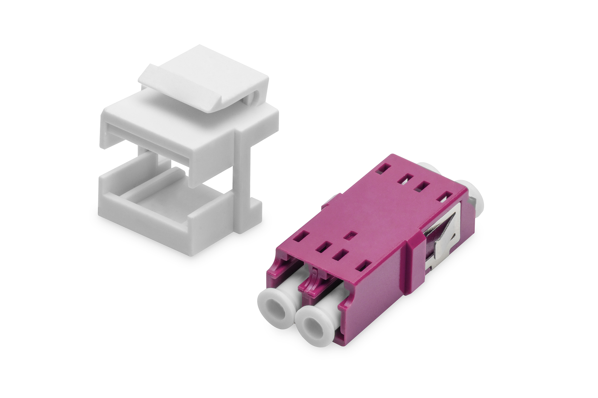 DIGITUS ADATTATORE FIBRA OTTICA LC/LC DUPLEX OM4 CON MODULO KEYSTONE