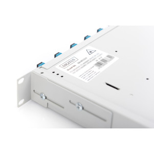 BOX FIBRA OTTICA 1U INSTALLAZIONE RAPIDA SENZA PANNELLO FRONTALE VITI INCLUSE GRIGIO RAL7035 DIGITUS