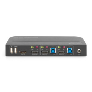 SWITCH KVM DIGITUS 2 PORTE 4K60Hz, 2 x DP in, 1 x DP/HDMI out