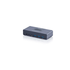 DIGITUS DIGITUS Switch KVM USB-C 3.0 Dual HDMI, 2 porte, 4K60Hz, linea Core