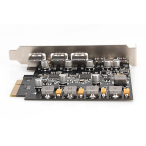 DIGITUS Scheda PCIe 2 USB-C + 3 USB A
