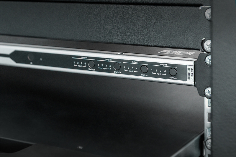 DIGITUS Switch matrix 4K HDMI ® , 4x4, 19"