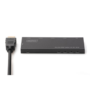 SPLITTER HDMI ULTRA SLIM, 1X4, 4K/60HZ HDR, HDCP 2.2, 18 GBPS, MICRO USB POWER