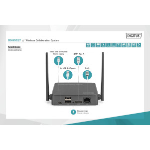 SISTEMA DI PRESENTAZIONE WIRELESS PER NOTEBOOK - SMARTPHONE SU SCHERMO DIGITUS