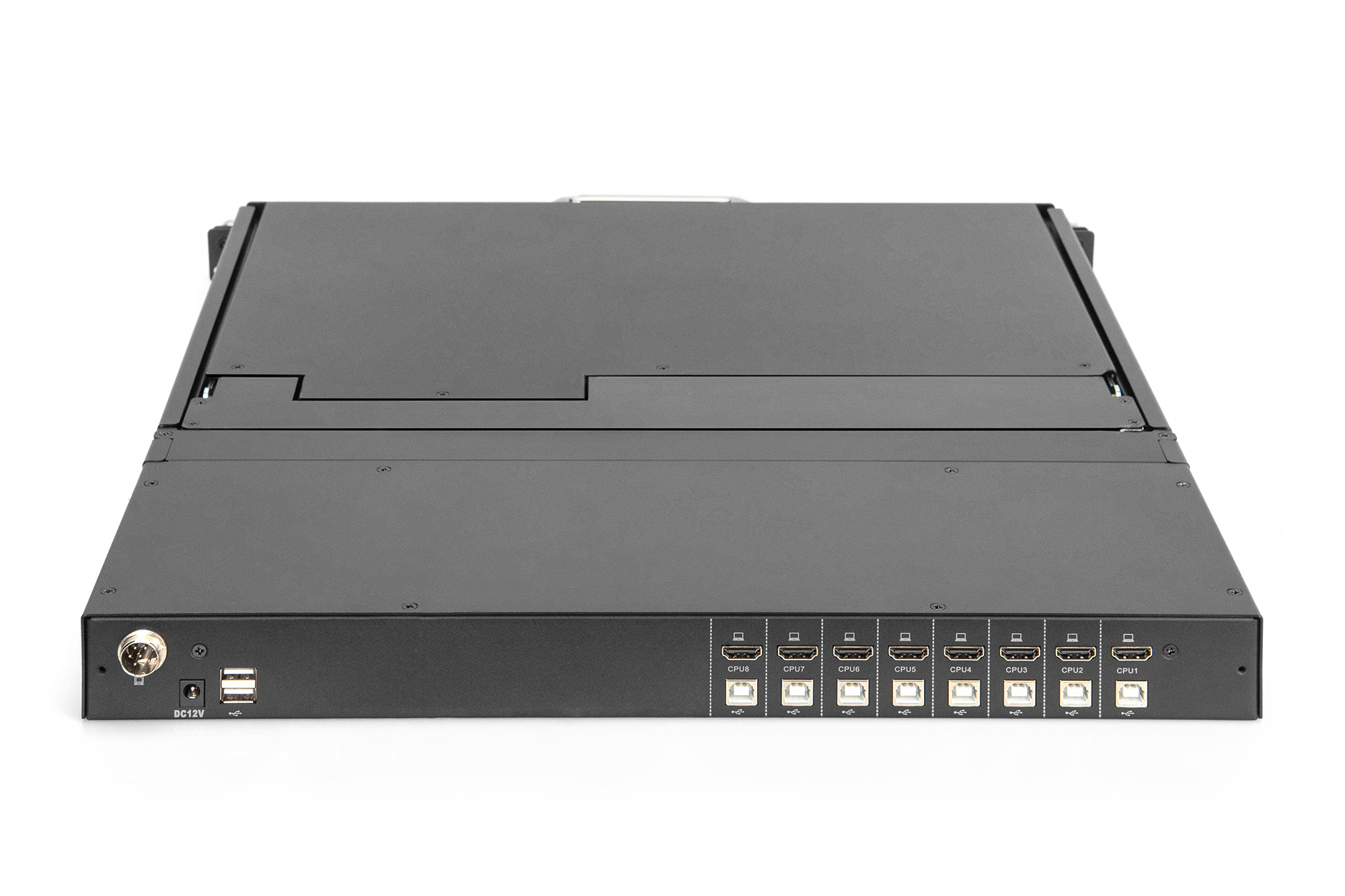 Console KVM modulare HD LCD con TFT da 19", connessione KVM HDMI a 8 porte, touchpad, layout di tastiera italiano