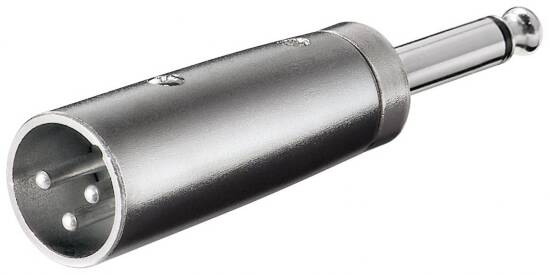 ADATTATORE XLR MASCHIO 3 POLI - 6,35MM MASCHIO