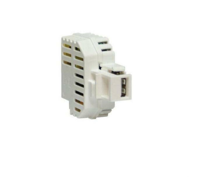 ADATTATORE KEYSTONE A INCASSO CON PRESA USB PER ALIMENTAZIONE USB-A 5V 3A